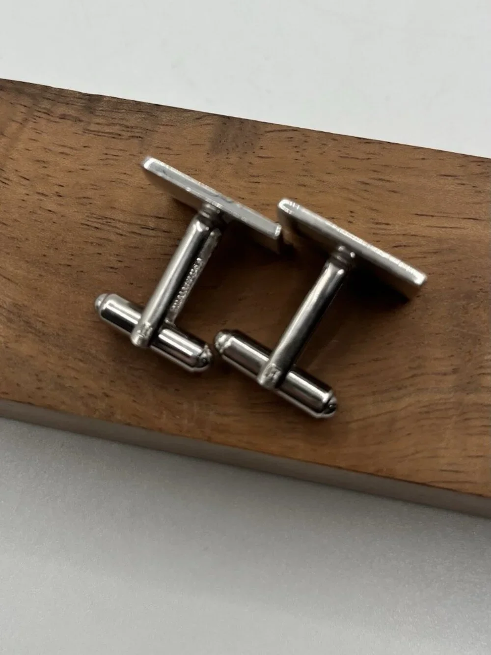 VTG Flex-Let Silver Tone Monogram L Cufflinks Art Deco Mid Century Men’s USA